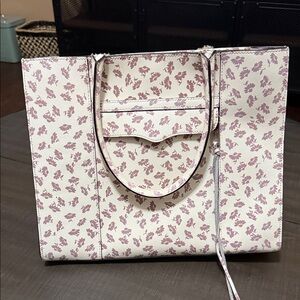 Rebecca Minkoff Cream and Pink Floral Tote